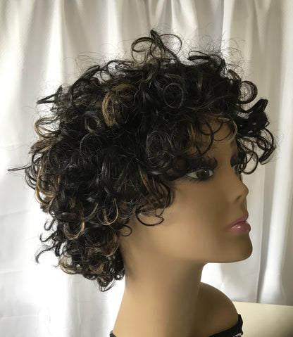 Bob Short Curly with Bangs