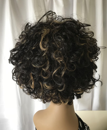Bob Short Curly with Bangs