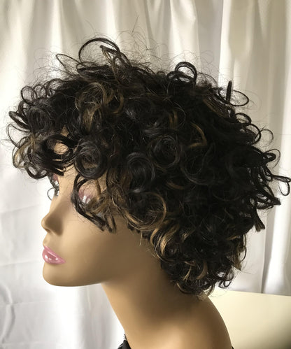 Bob Short Curly with Bangs