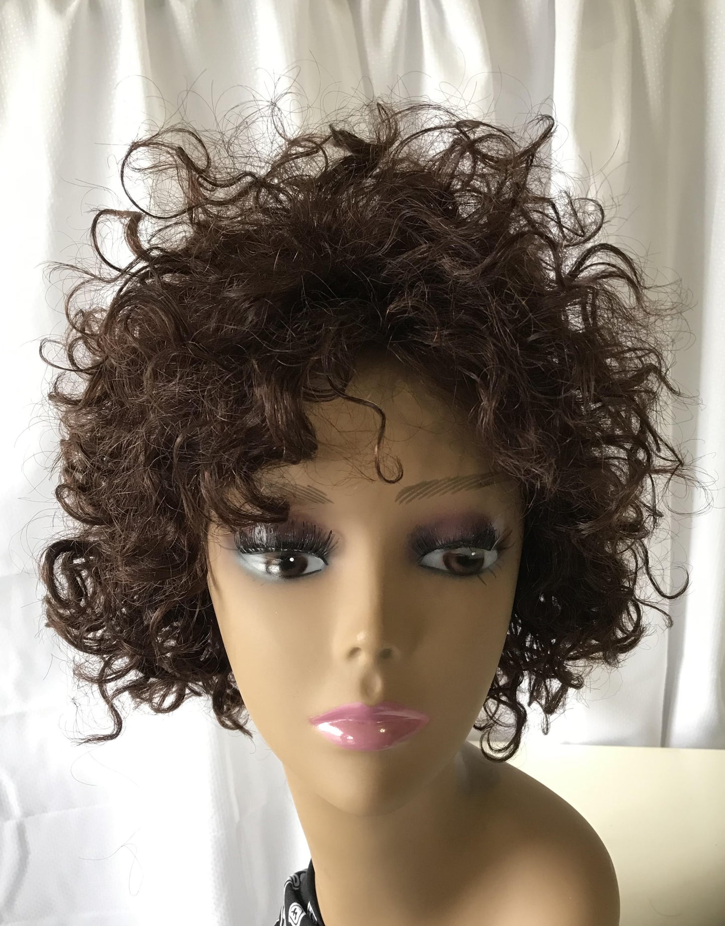 Bob Short Curly with Bangs
