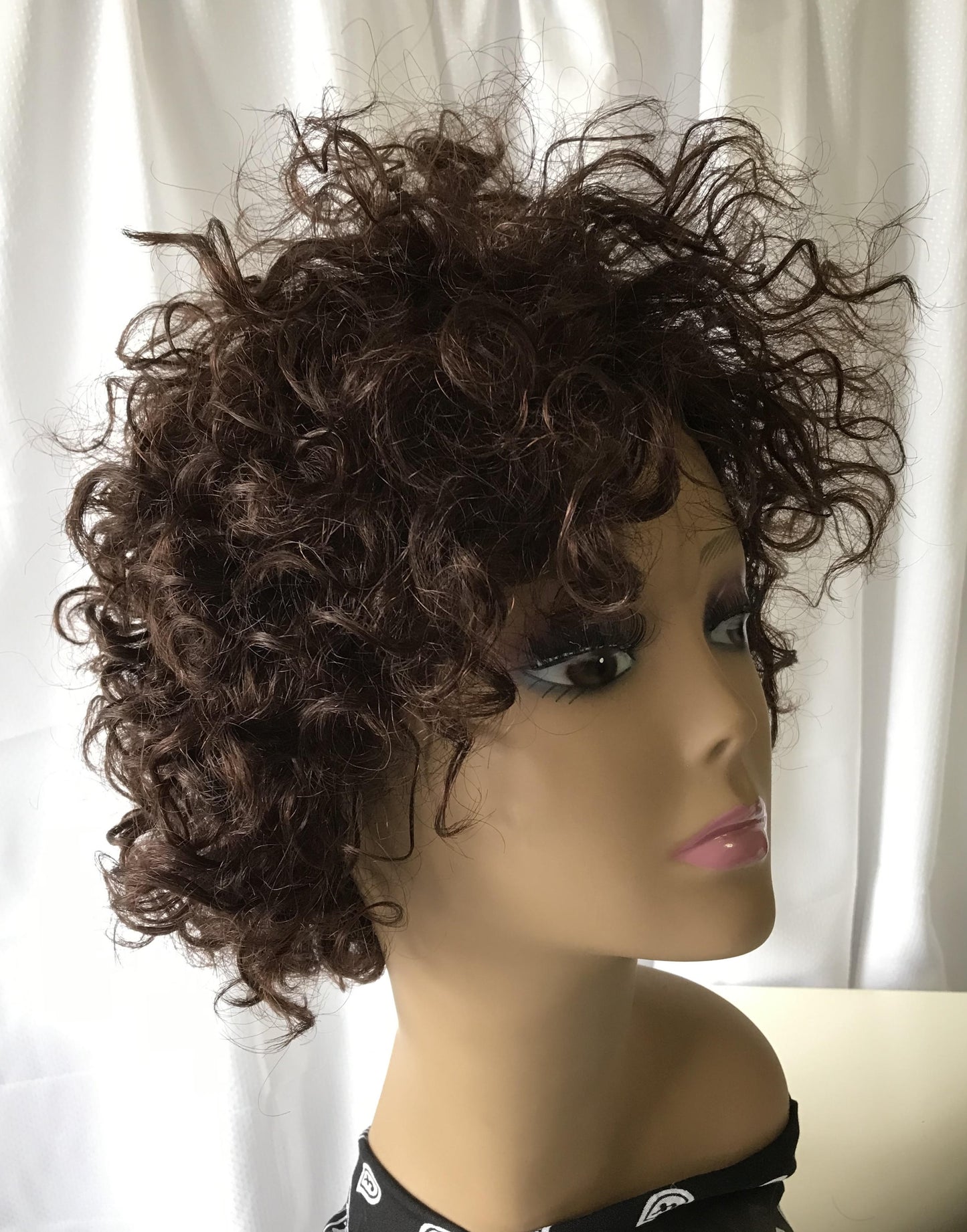 Bob Short Curly with Bangs