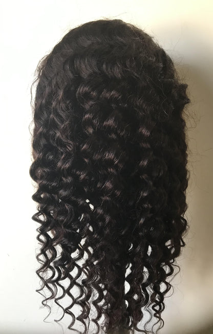 4 x 13 Lace Frontal Deep Wave  Natural Black