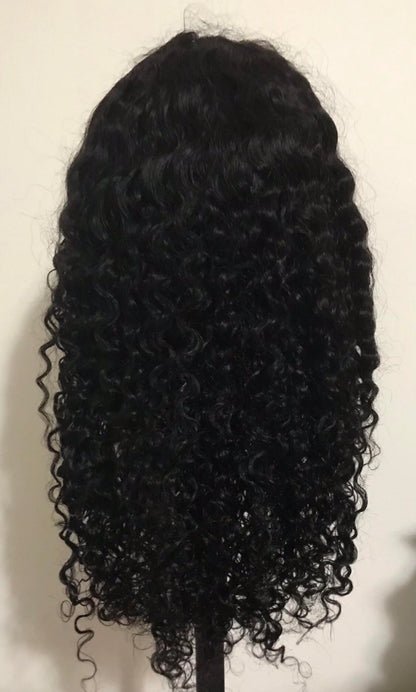 4 x 13 Lace Frontal Deep Wave  Natural Black