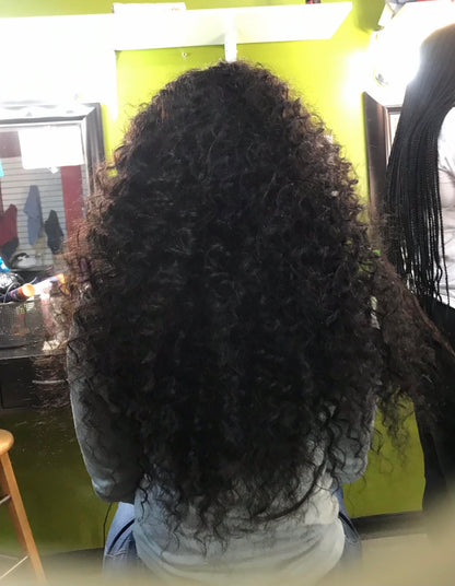 4 x 13 Lace Frontal Deep Wave  Natural Black